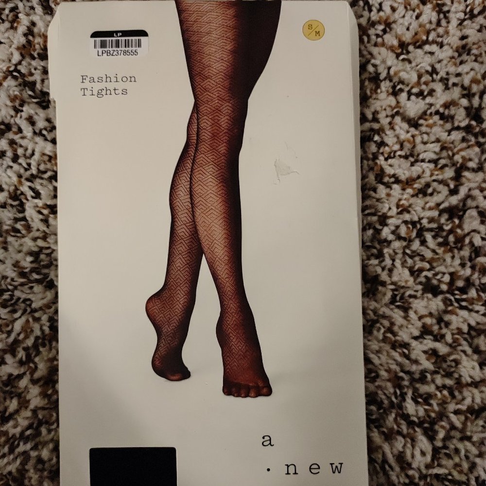Black Women's Diamond Geometric Tights - A New Day